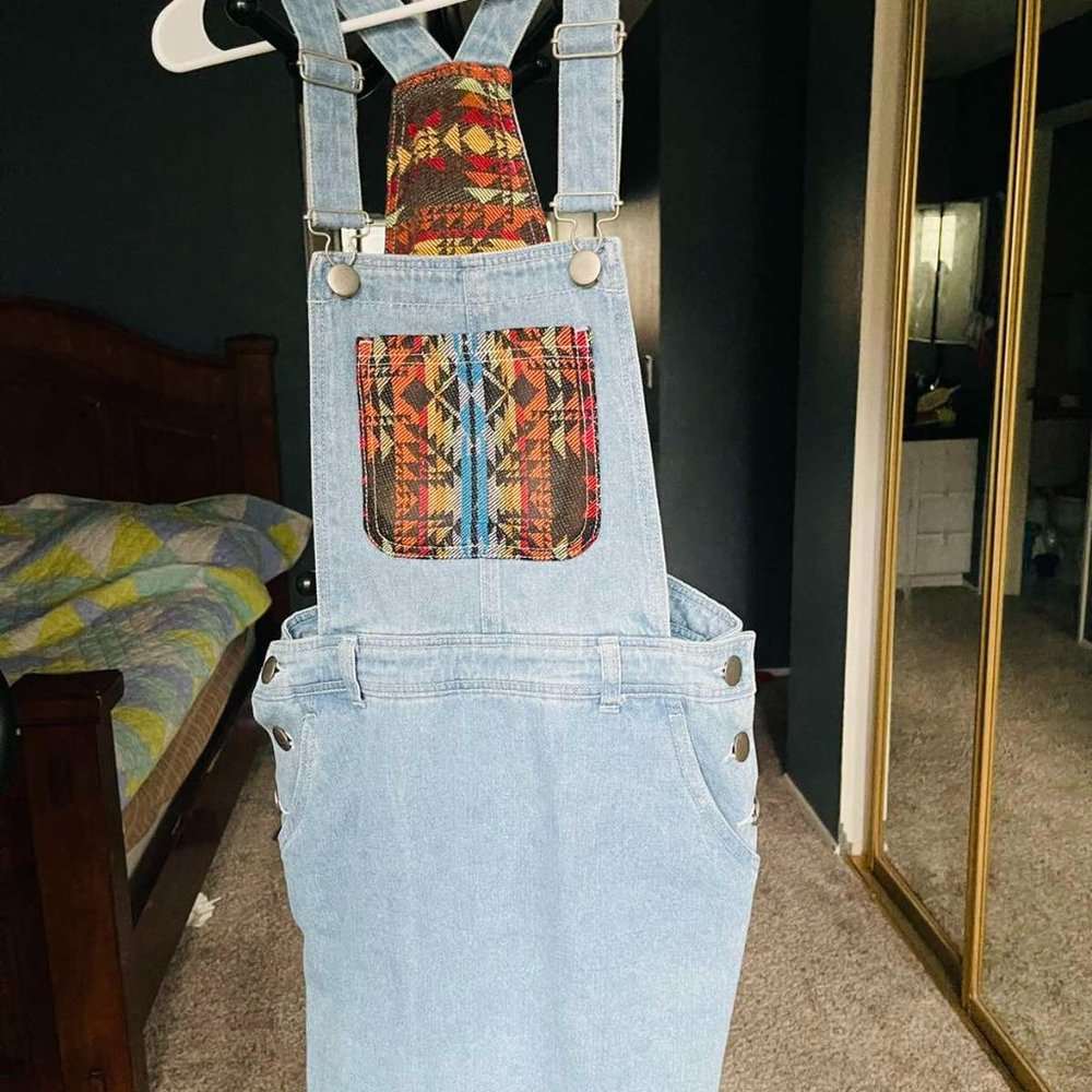 FOREVER21| Denim Overall skirt